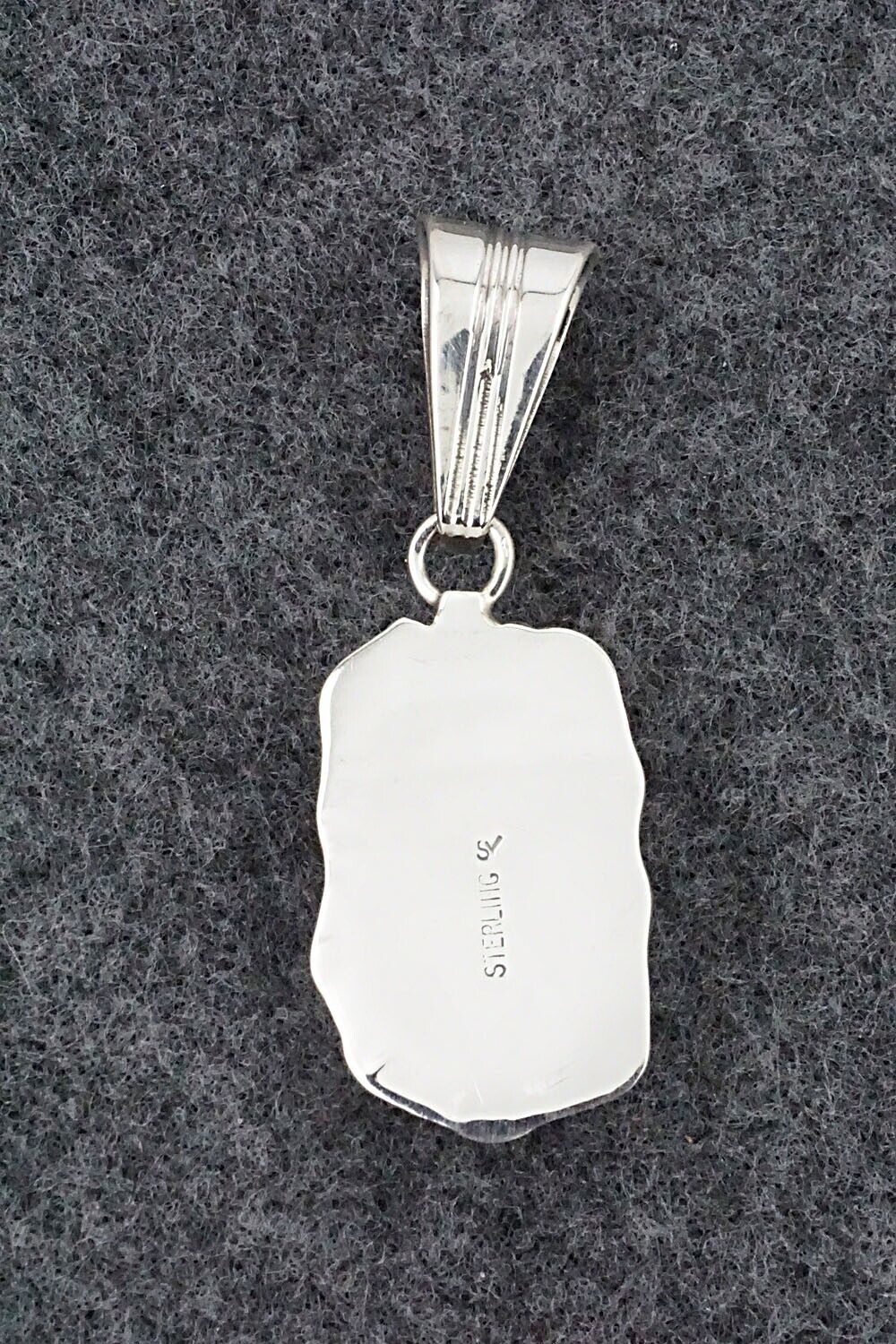 Coral & Sterling Silver Pendant - Samuel Yellowhair