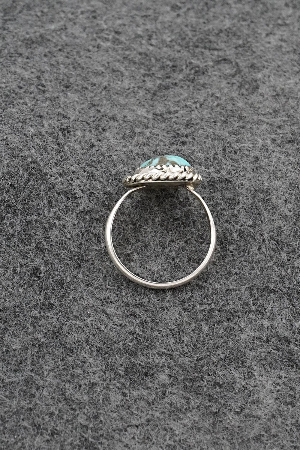 Turquoise & Sterling Silver Ring - Darius Arviso - Size 8