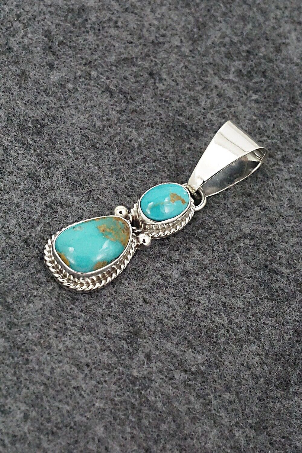 Turquoise & Sterling Silver Pendant - Kathleen Livingston