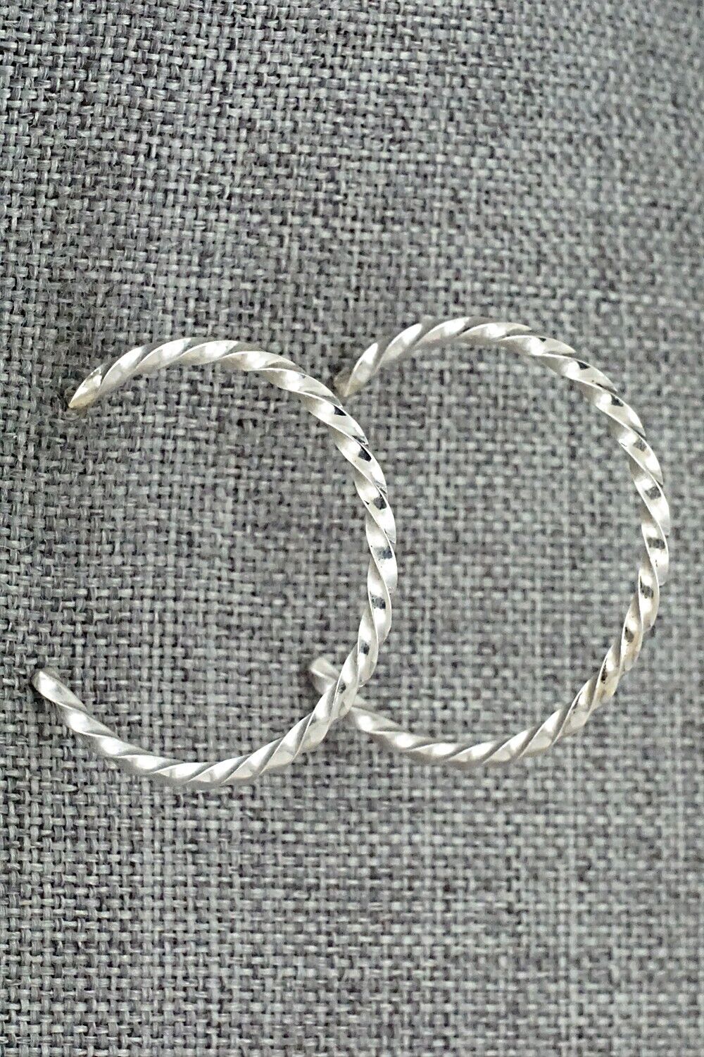 Sterling Silver Hoop Earrings - Elaine Tahe