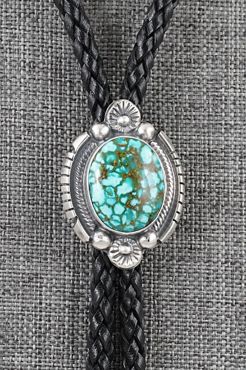 Turquoise & Sterling Silver Bolo Tie - Bob Becenti