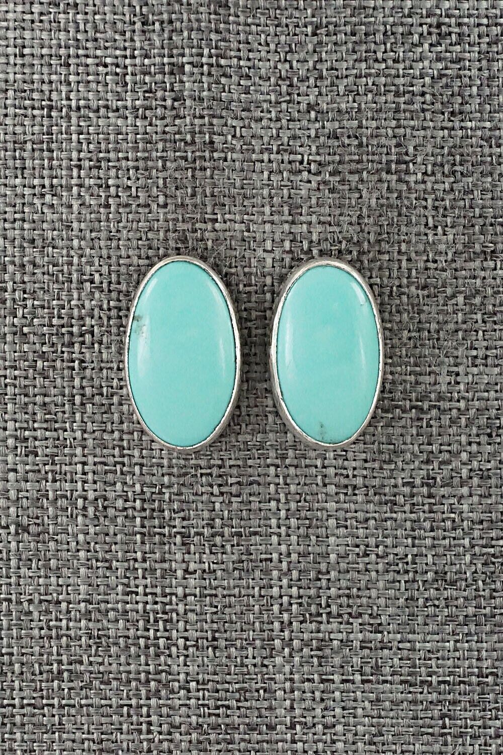 Turquoise & Sterling Silver Earrings - Marco Begaye