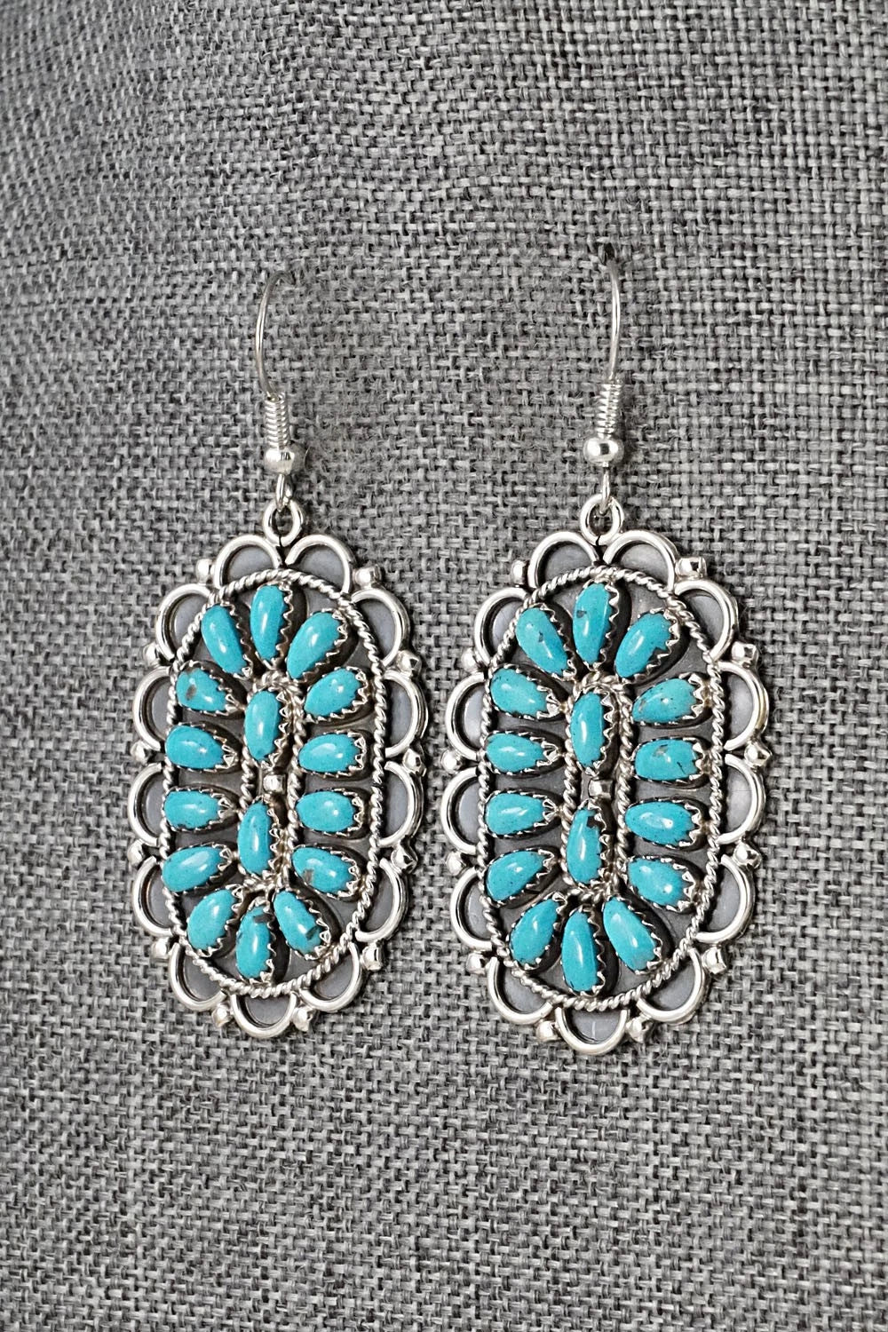 Turquoise & Sterling Silver Earrings - Gerald Mitchell