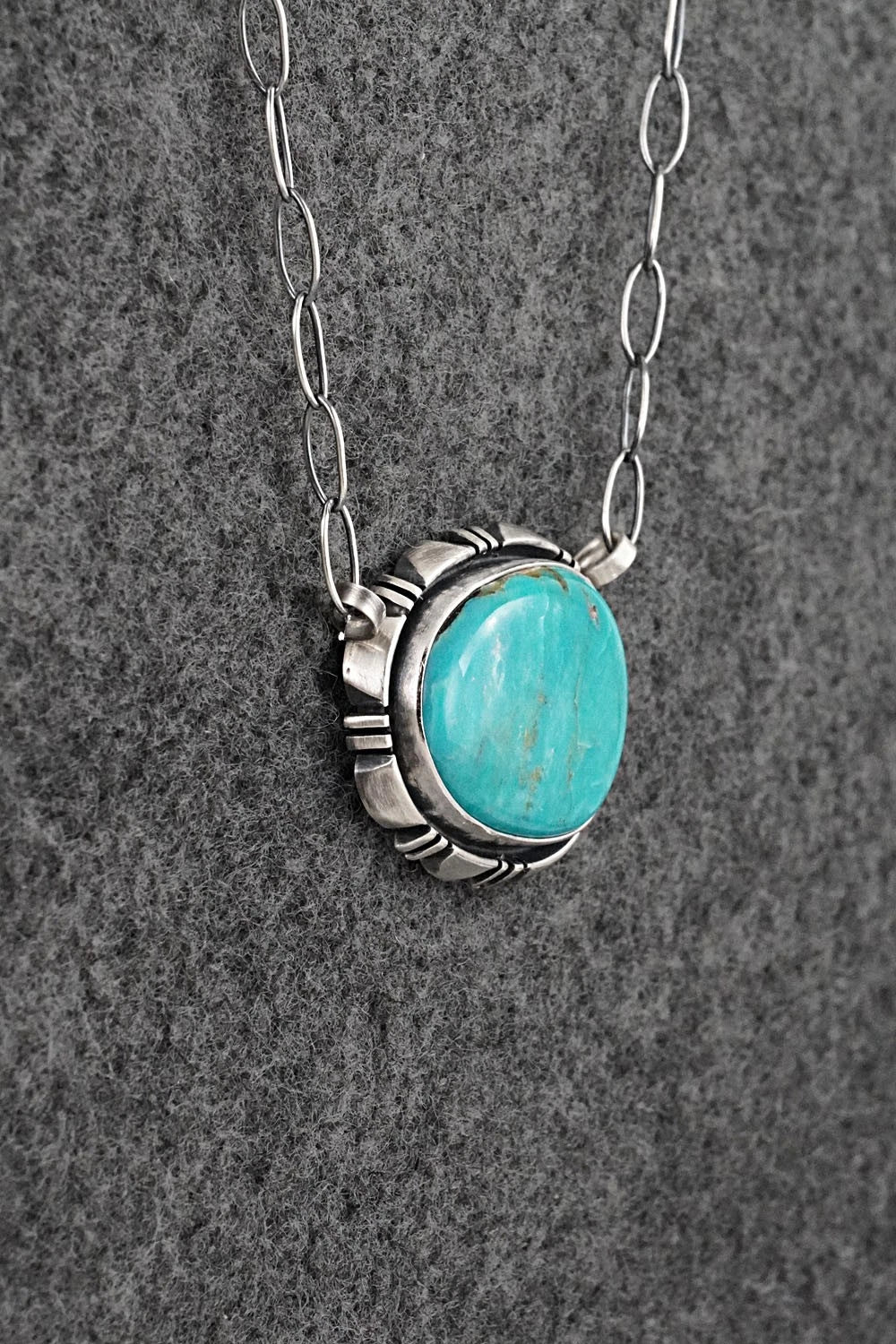 Turquoise & Sterling Silver Necklace - Mark Yazzie