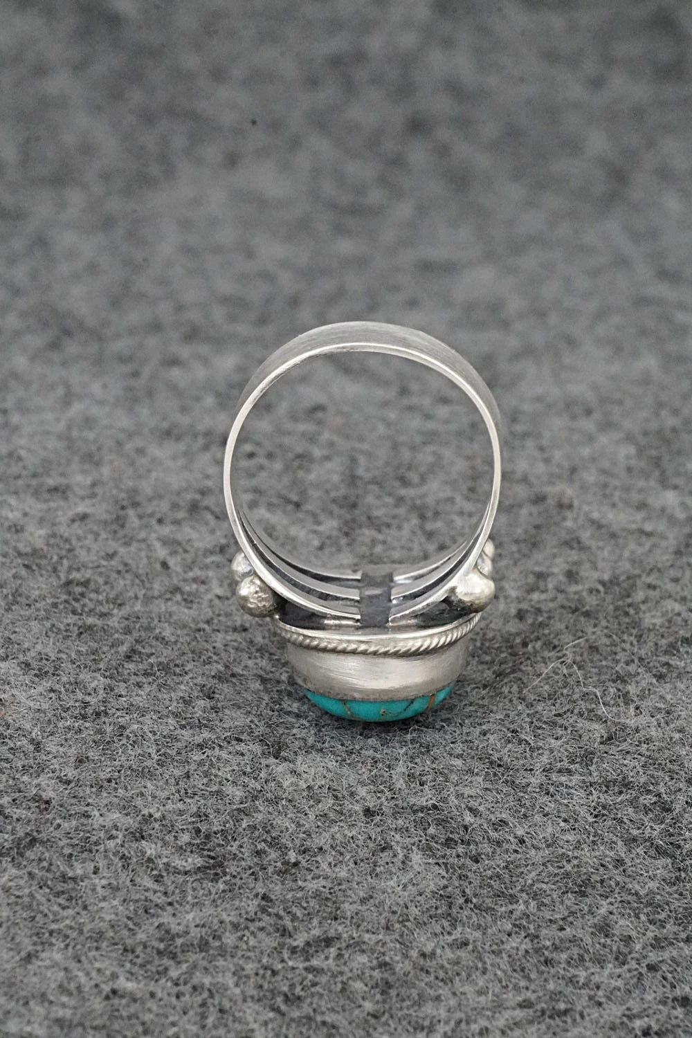 Turquoise & Sterling Silver Ring - Darrin Livingston - Size 8