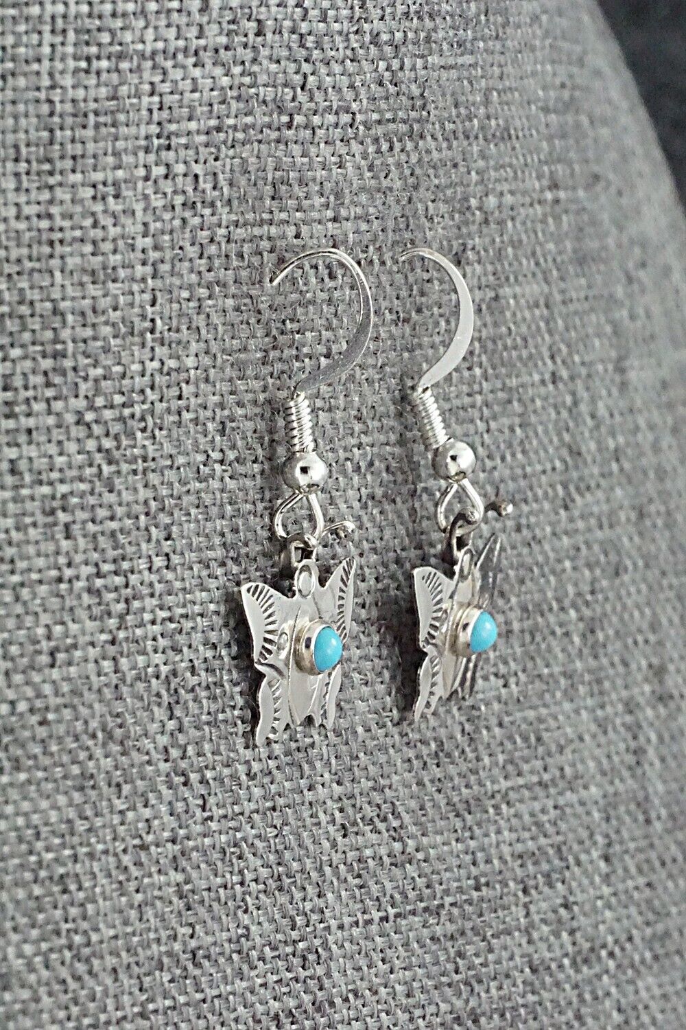 Turquoise & Sterling Silver Earrings - Lucille Platero