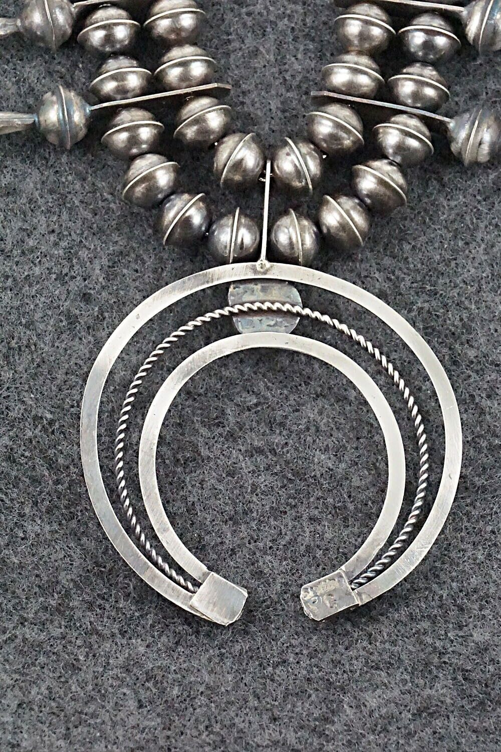 Turquoise & Sterling Silver Squash Blossom Set - Phil Garcia