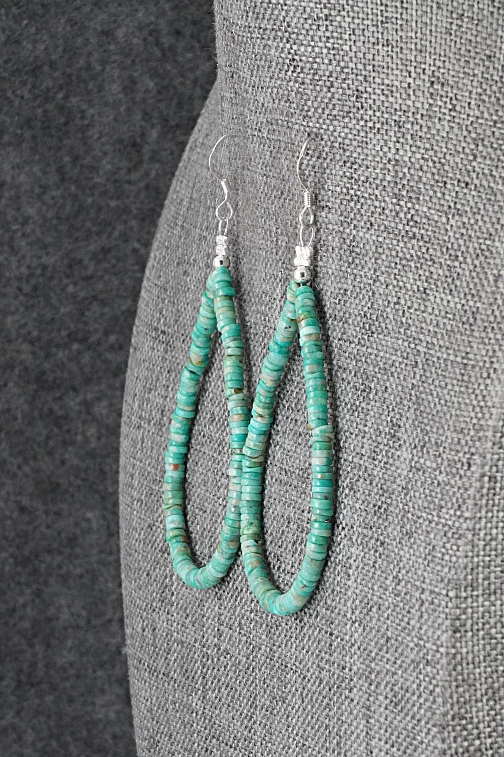 Turquoise & Sterling Silver Earrings - Doreen Jake