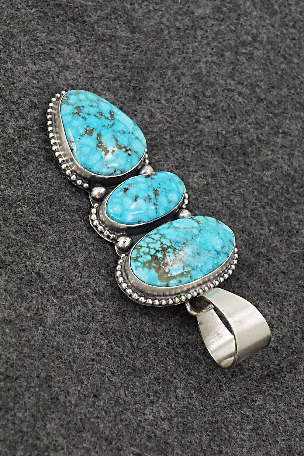 Turquoise & Sterling Silver Pendant - Bobby Johnson