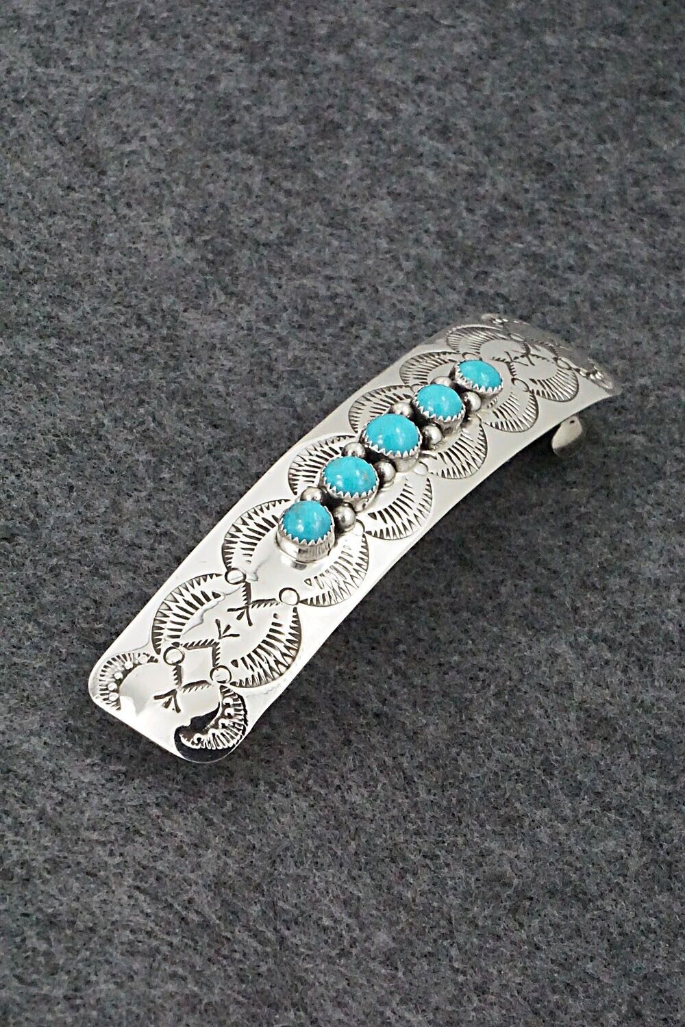 Turquoise & Sterling Silver Hair Barrette - Jolene Begay