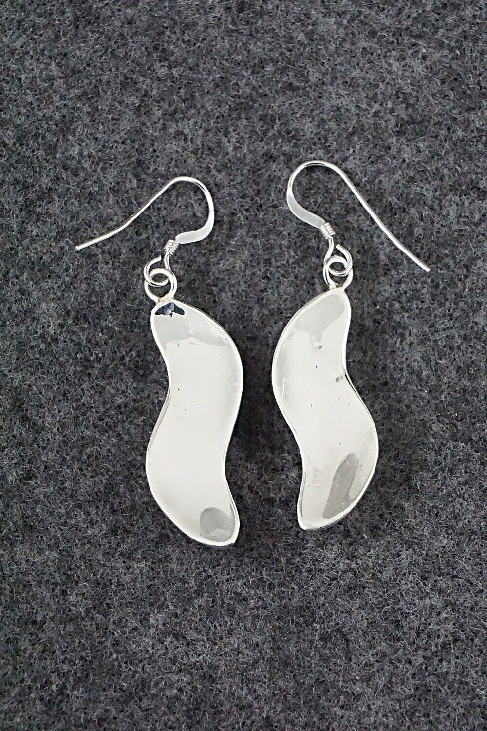 Onyx, Opalite & Sterling Silver Inlay Earrings - James Manygoats