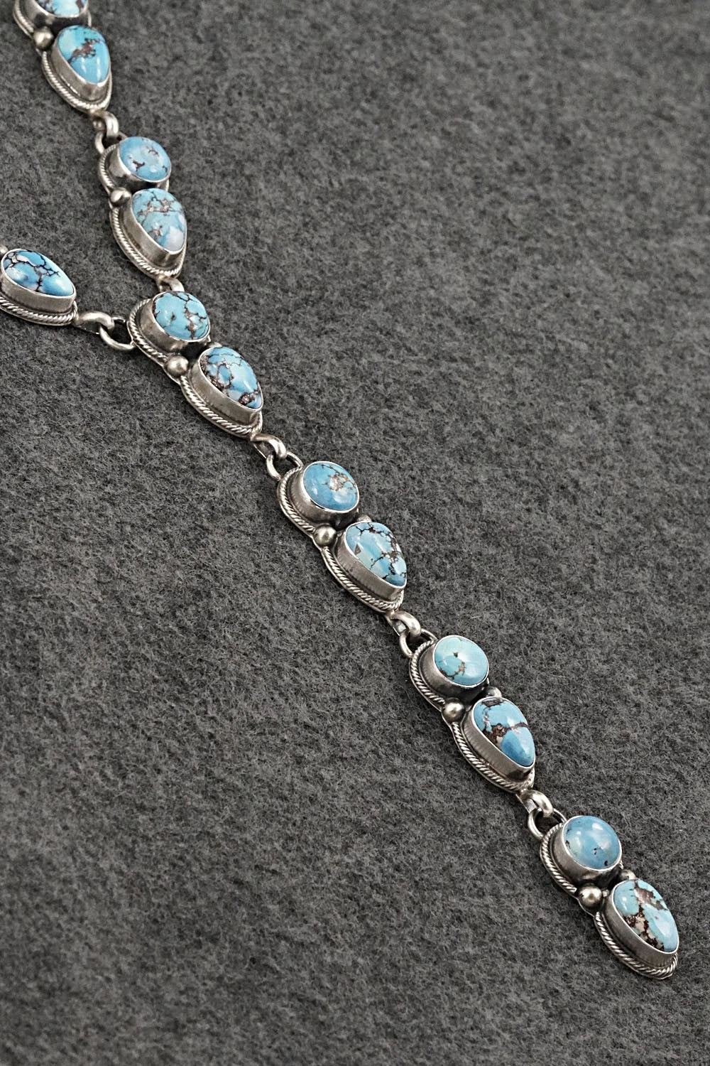 Turquoise & Sterling Silver Necklace and Earrings Set - Kathleen Livingston