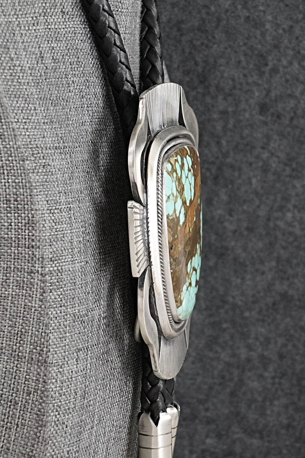Turquoise & Sterling Silver Bolo Tie - Paul Livingston