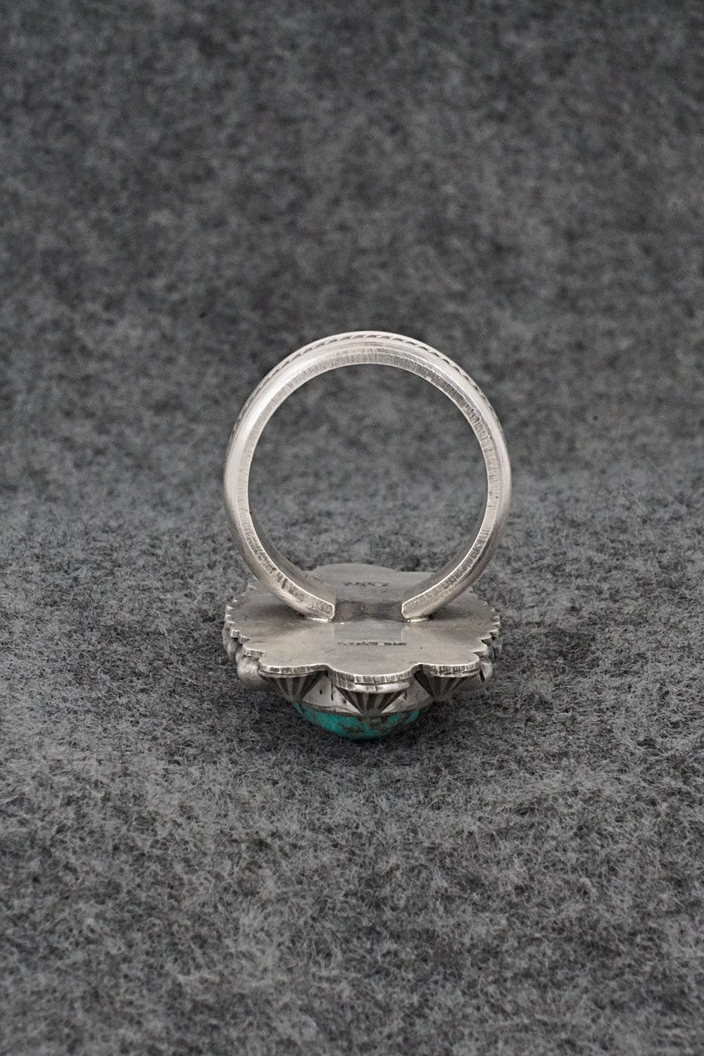 Turquoise & Sterling Silver Ring - Michael Calladitto - Size 8