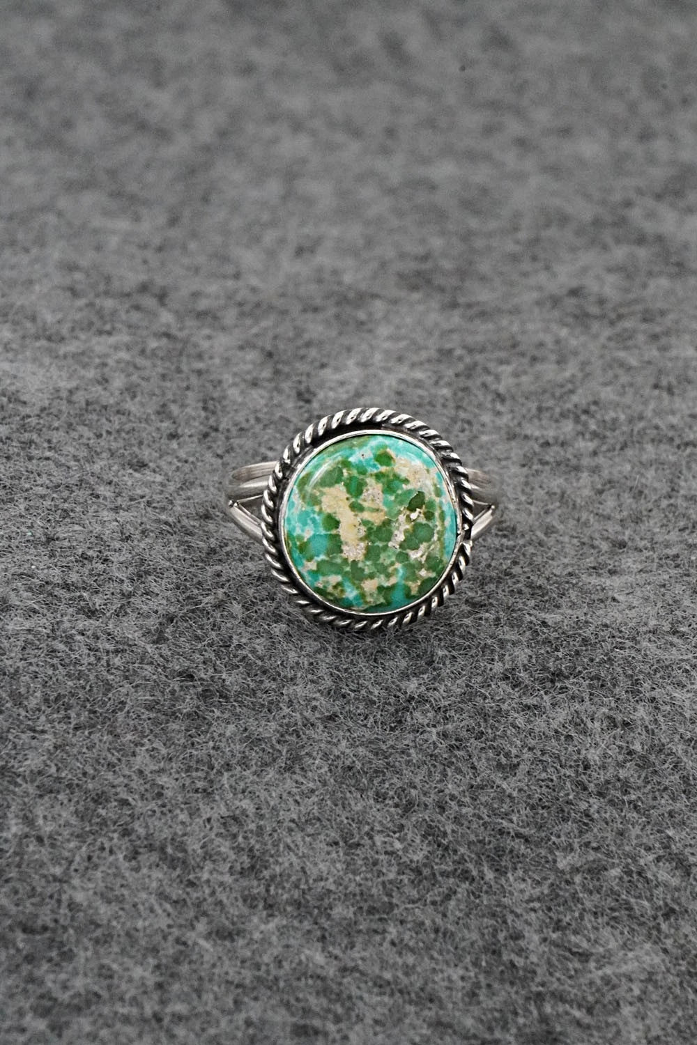Turquoise & Sterling Silver Ring - Rosemary Saunders - Size 8