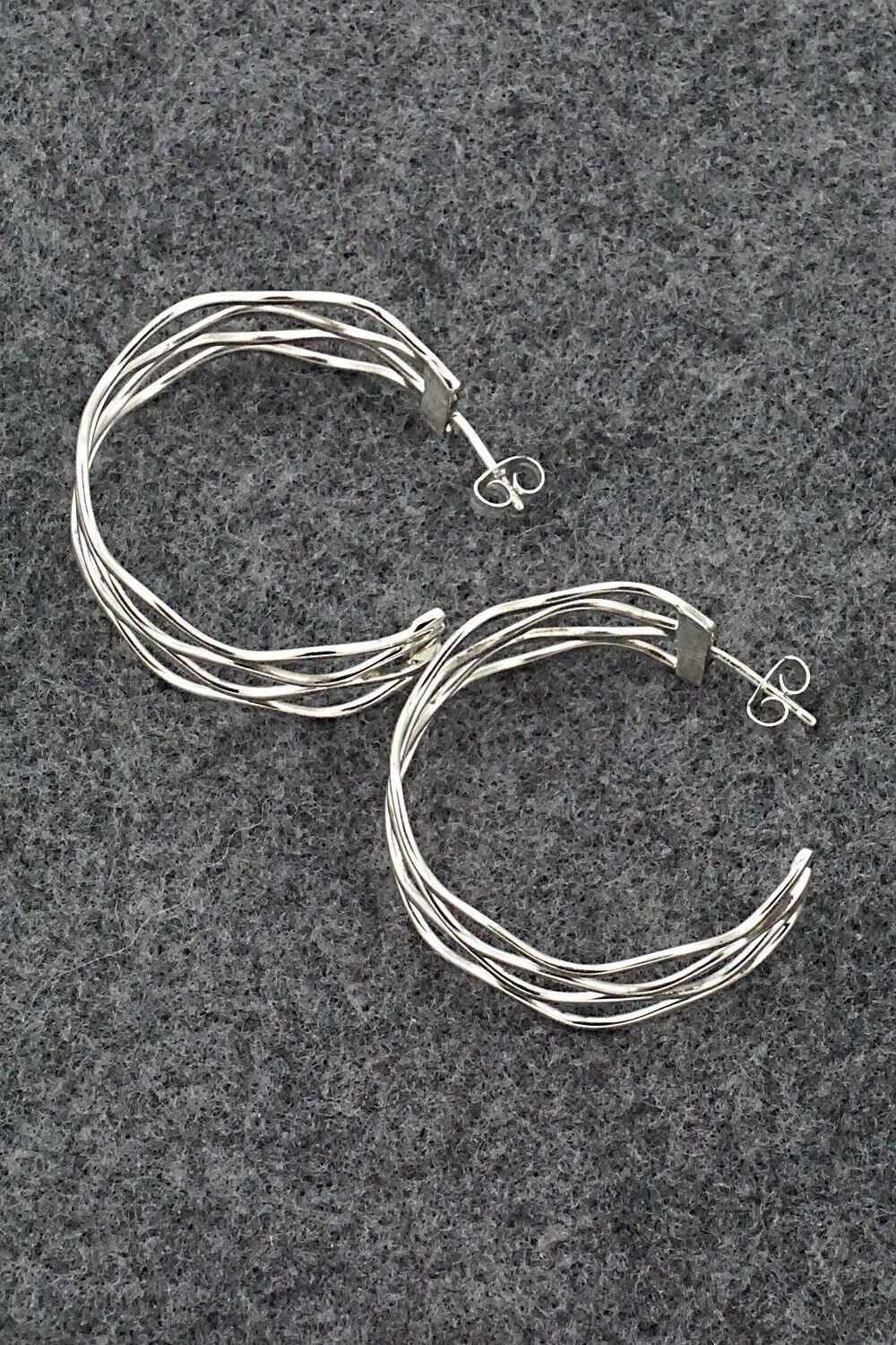 Sterling Silver Hoop Earrings - Elaine Tahe