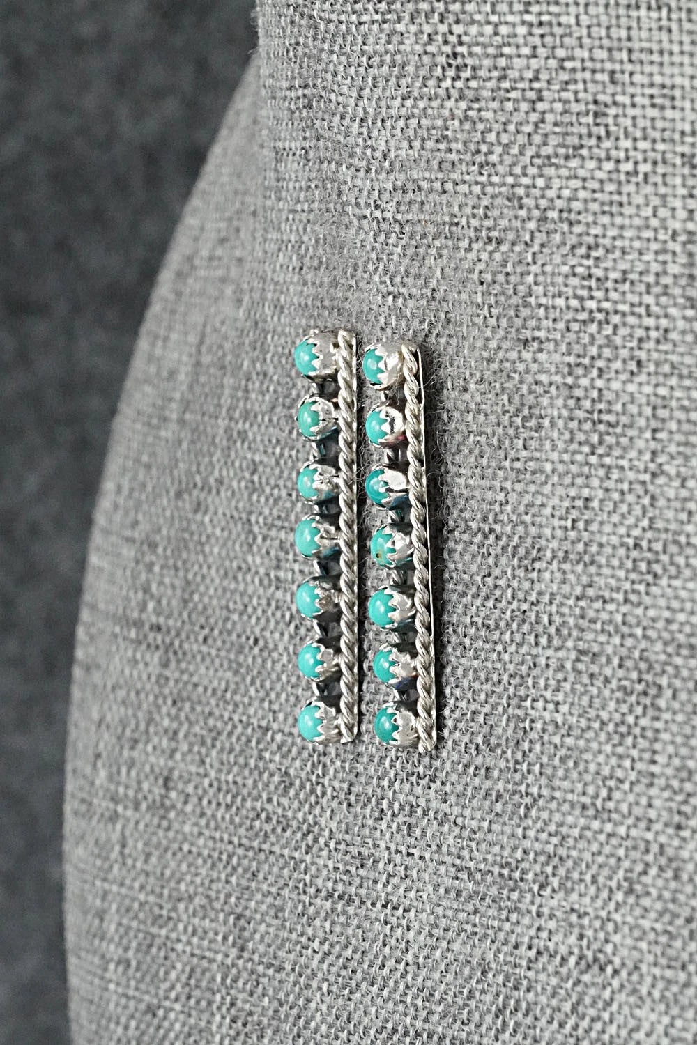 Turquoise & Sterling Silver Earrings - Dominic Duboise