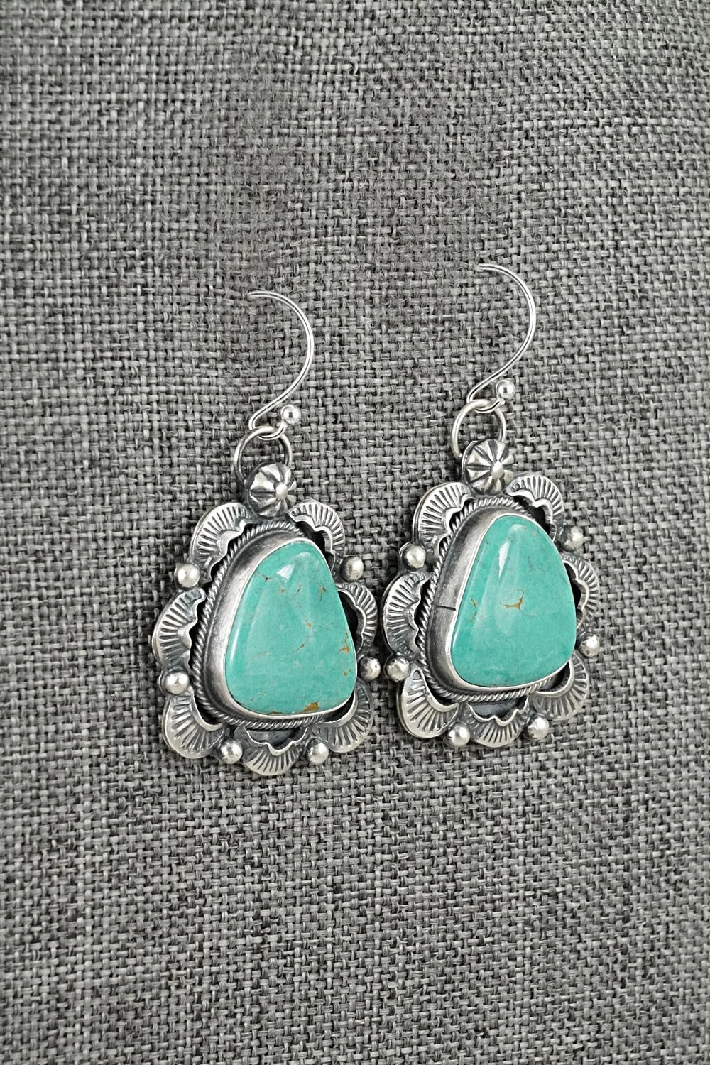 Turquoise & Sterling Silver Earrings - Jackson Hoskie