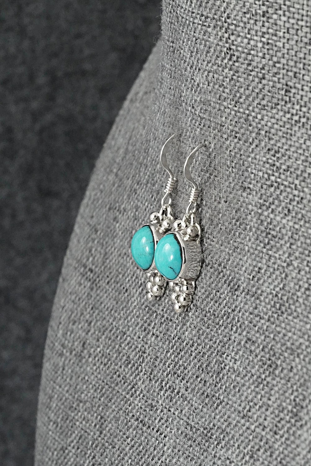 Turquoise & Sterling Silver Earrings - Isabell Yazzie