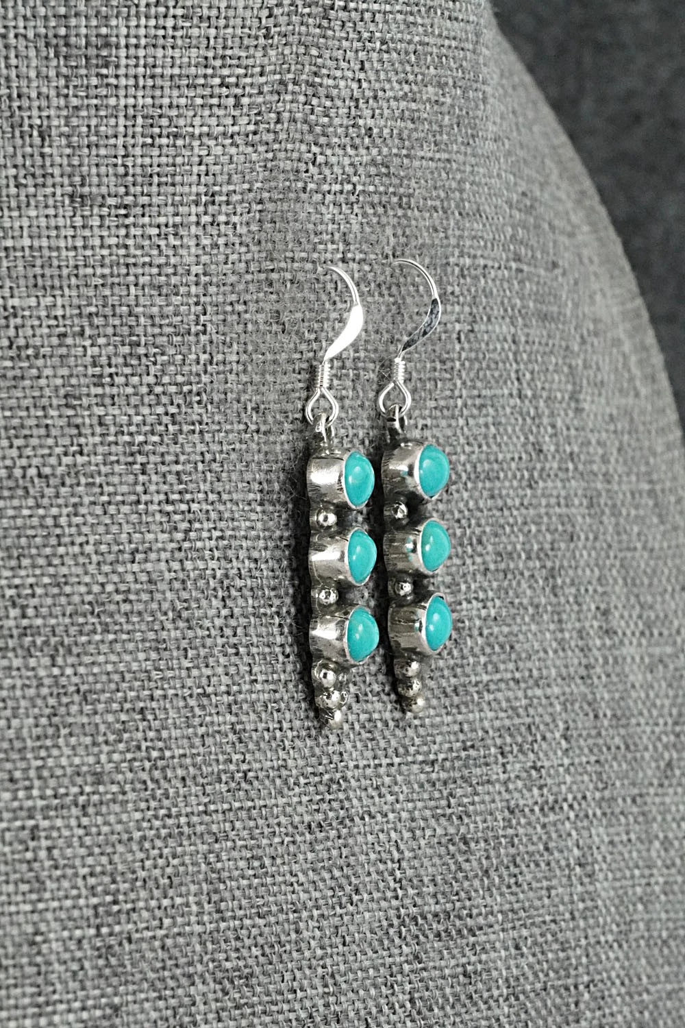 Turquoise & Sterling Silver Earrings - Gary Shorty