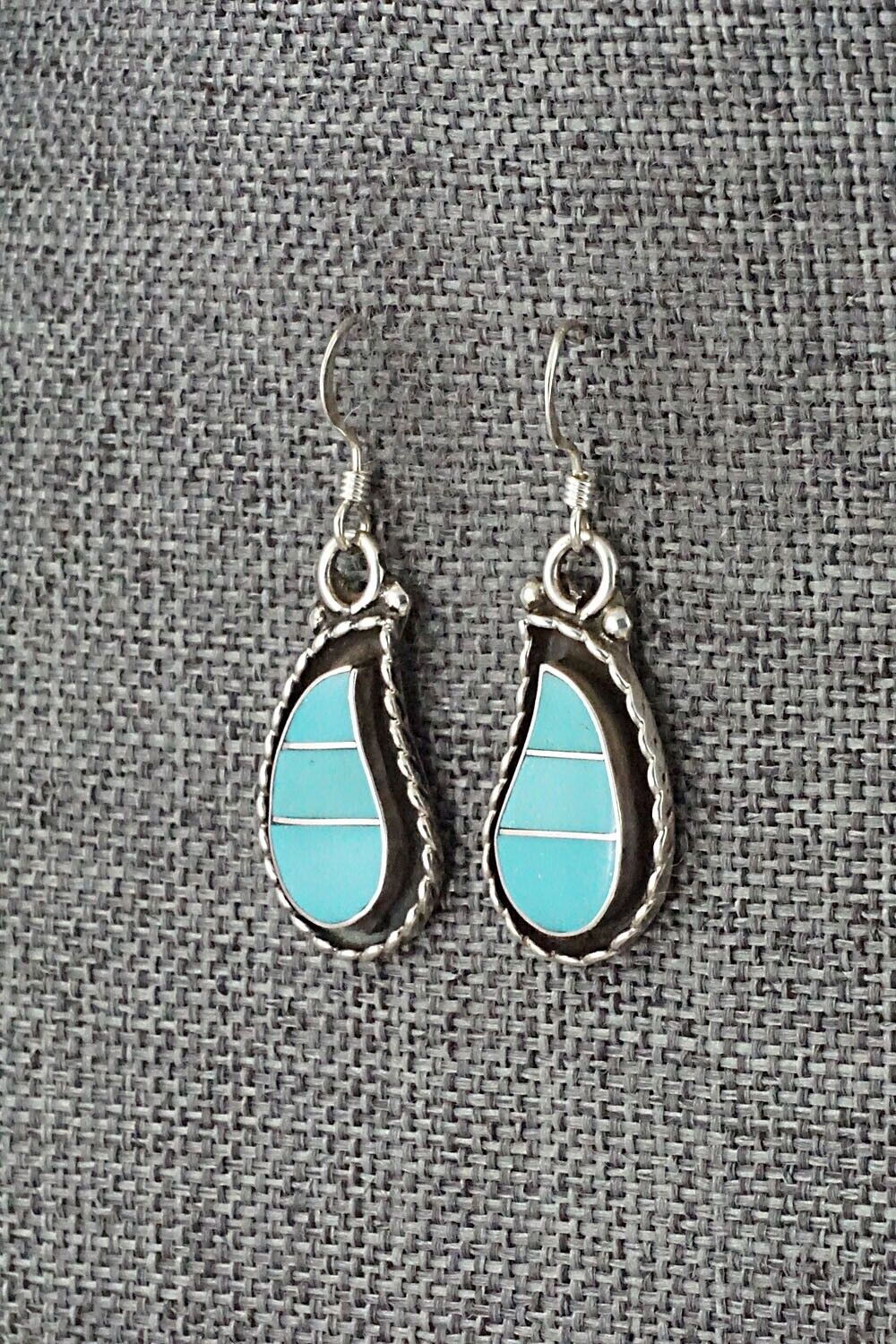 Turquoise & Sterling Silver Earrings - Faye Lowsayatee