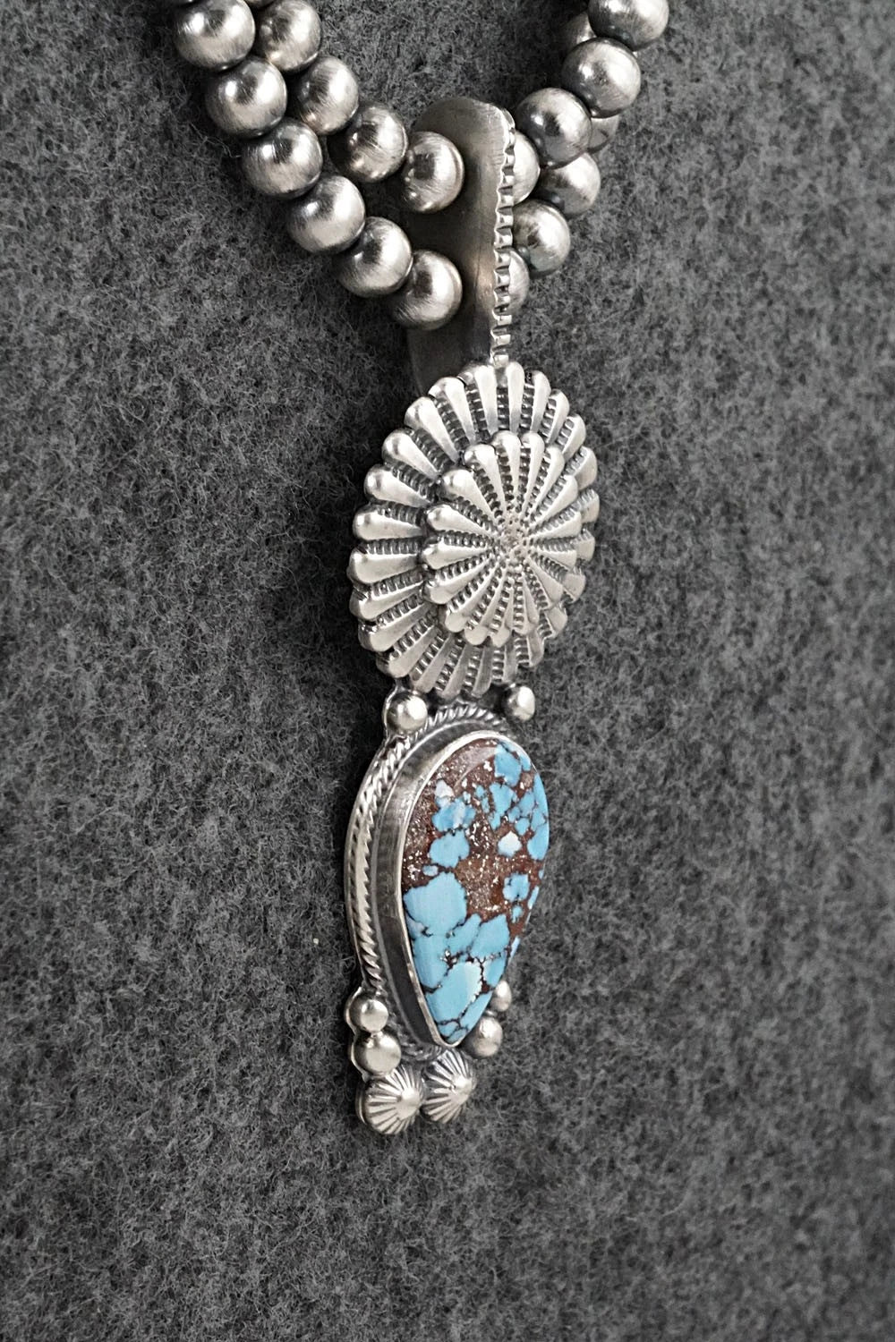 Turquoise & Sterling Silver Necklace - Tom Lewis