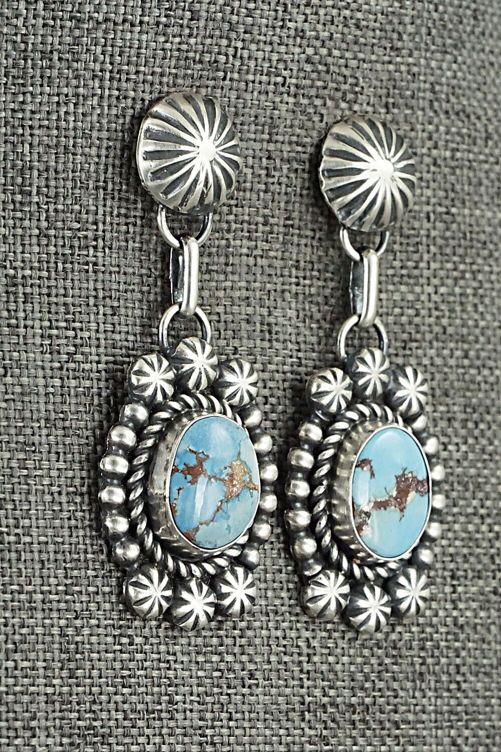 Turquoise & Sterling Silver Pendant and Earrings Set - Jeff James