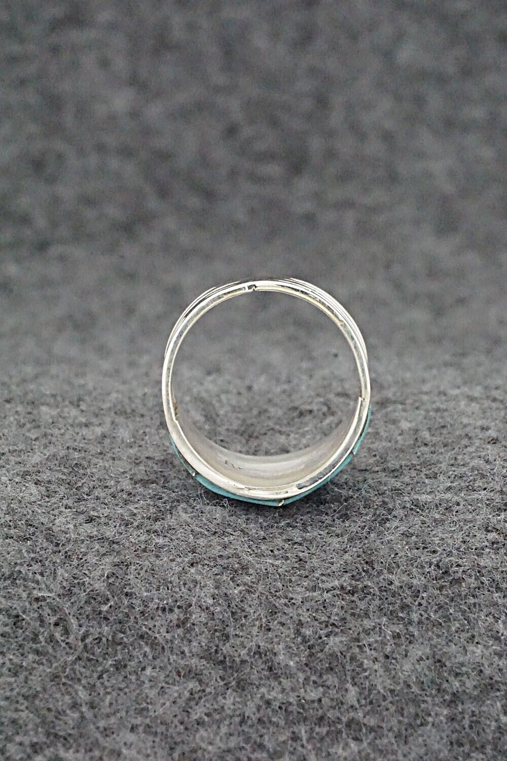 Turquoise & Sterling Silver Ring - Andrew Enrico - Size 8