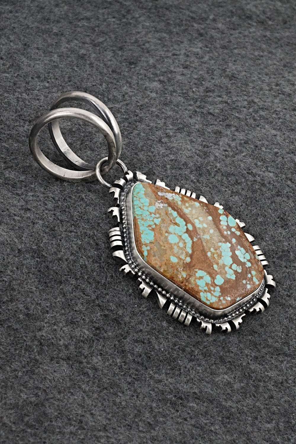 Turquoise & Sterling Silver Pendant - Randy Billy