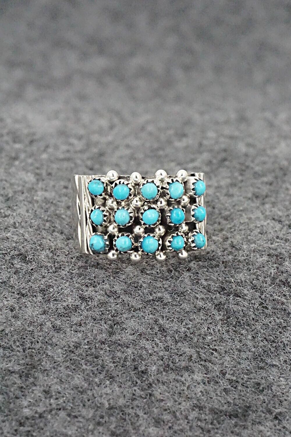 Turquoise & Sterling Silver Ring - Stephen Haloo - Size 7