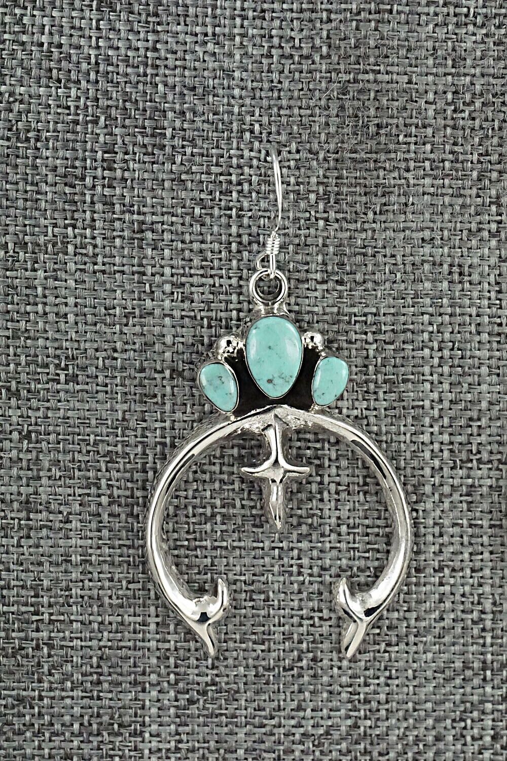 Turquoise & Sterling Silver Earrings - Sarah Yazzie