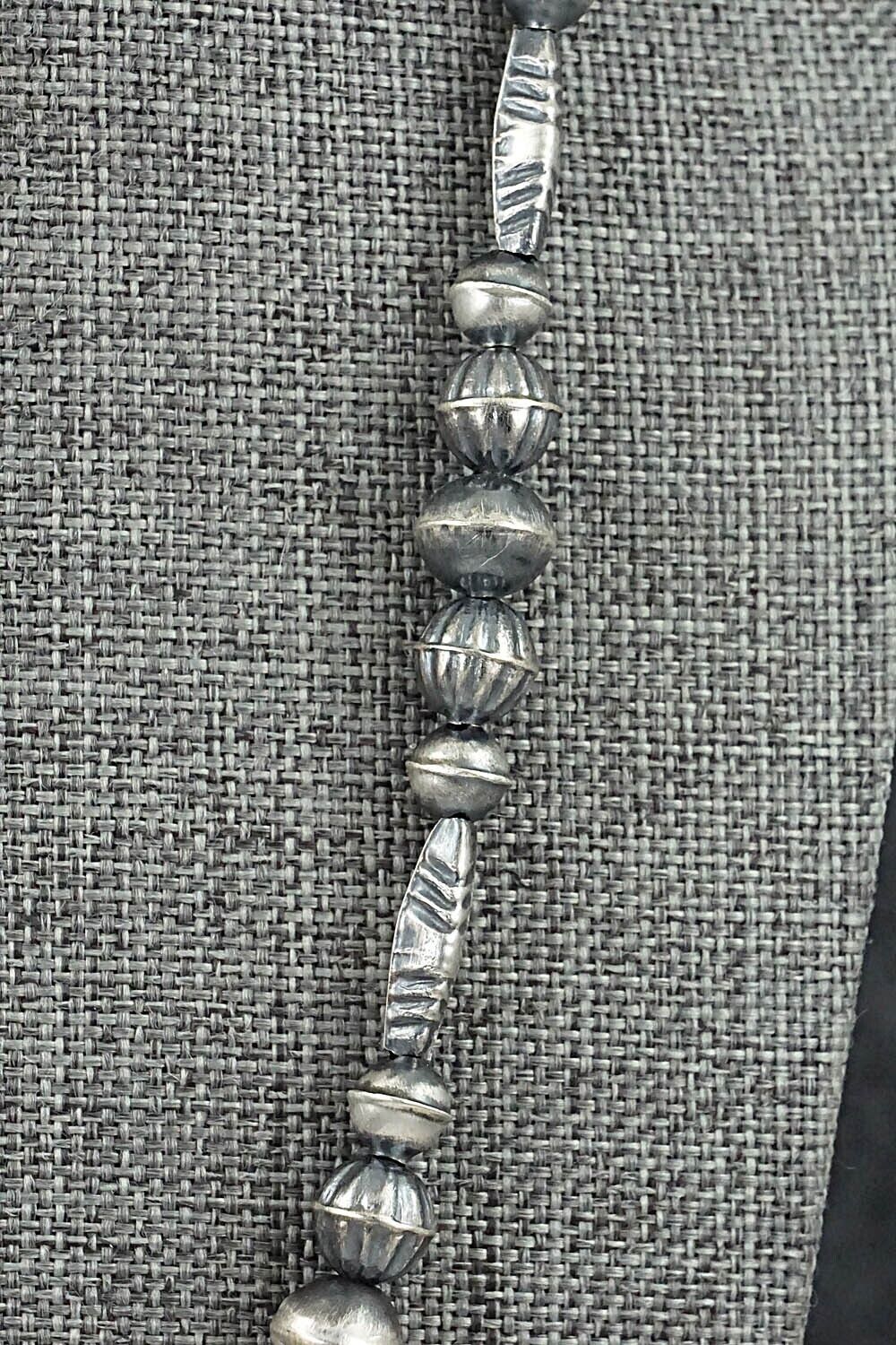 Sterling Silver Navajo Pearl Necklace 20" - Vintage