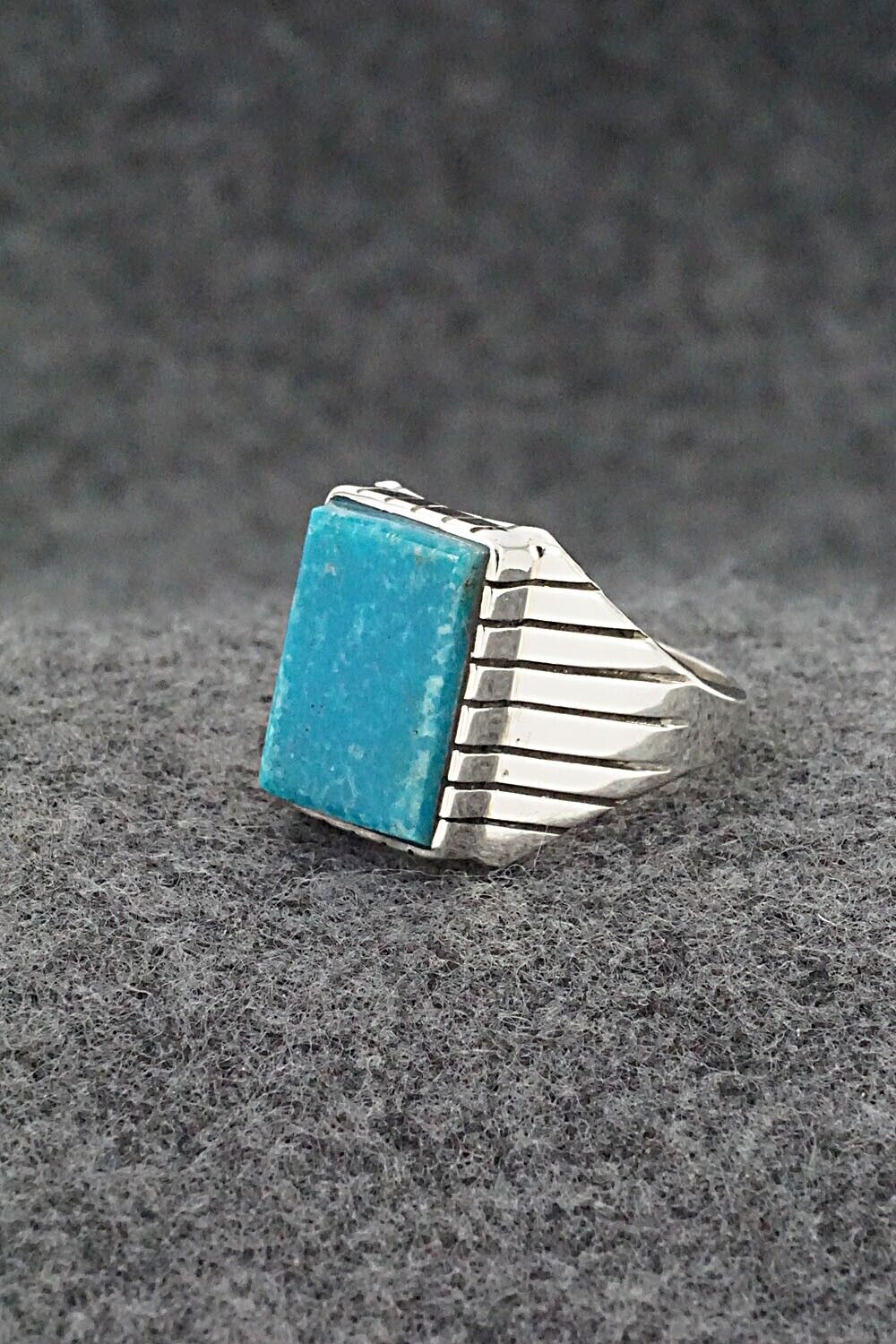 Turquoise & Sterling Silver Ring - Trevor Jack - Size 10.5