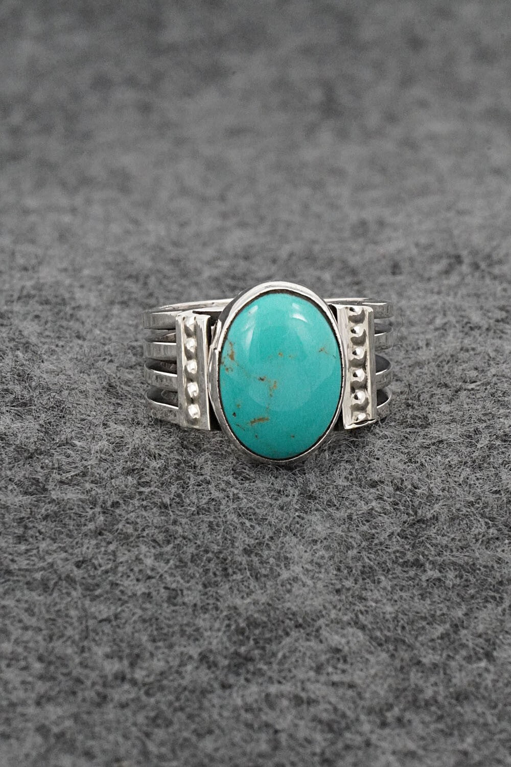 Turquoise & Sterling Silver Ring - Thomas Yazzie - Size 7