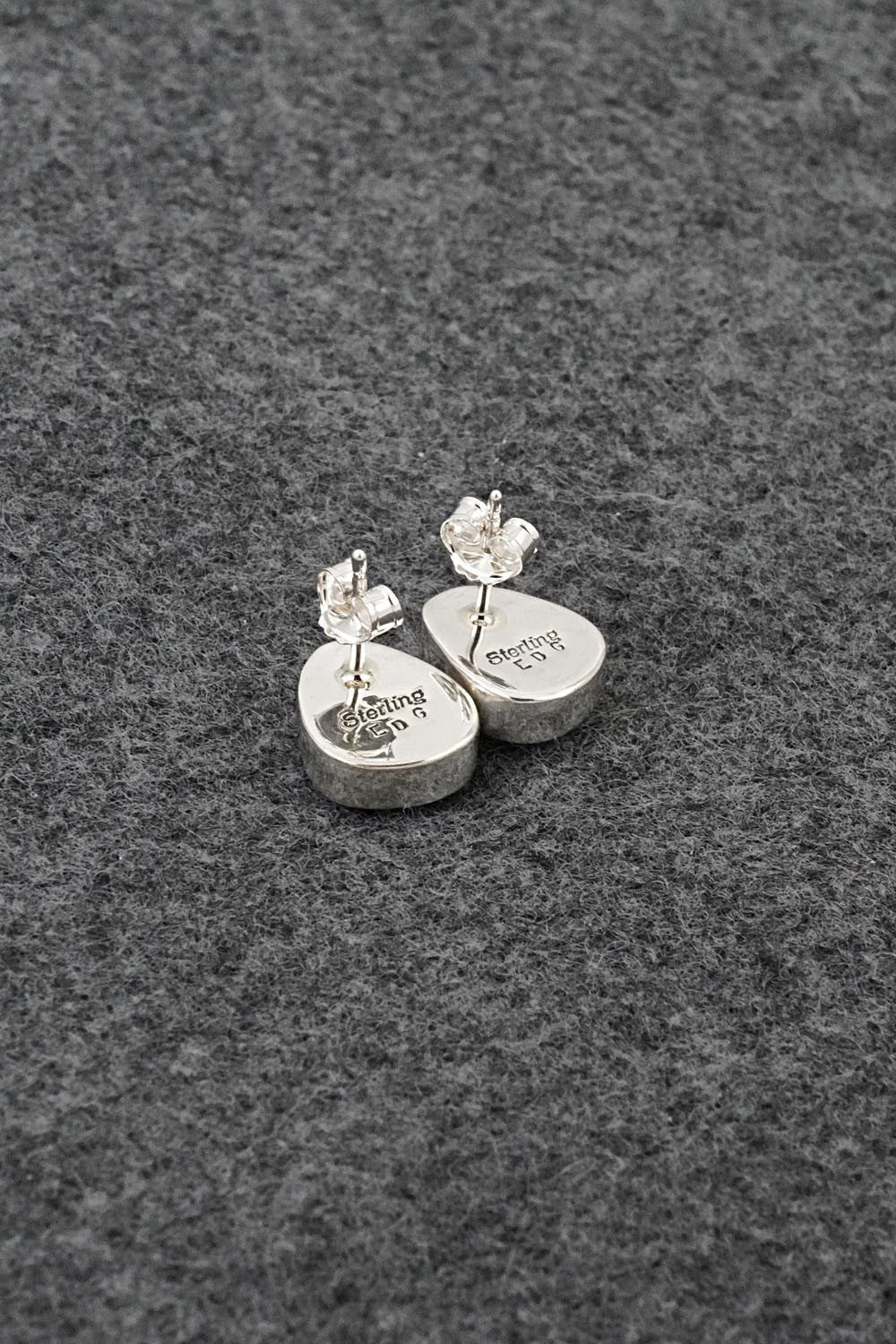 Turquoise & Sterling Silver Earrings - Eugene Gruber