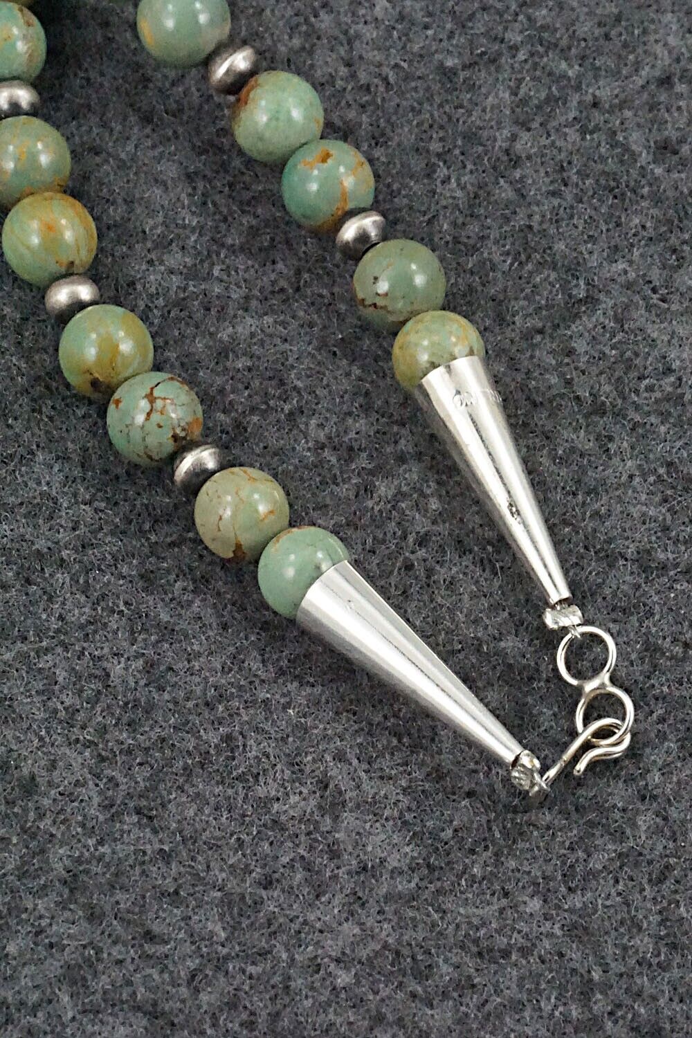 Turquoise & Sterling Silver Necklace 21" - Doreen Jake