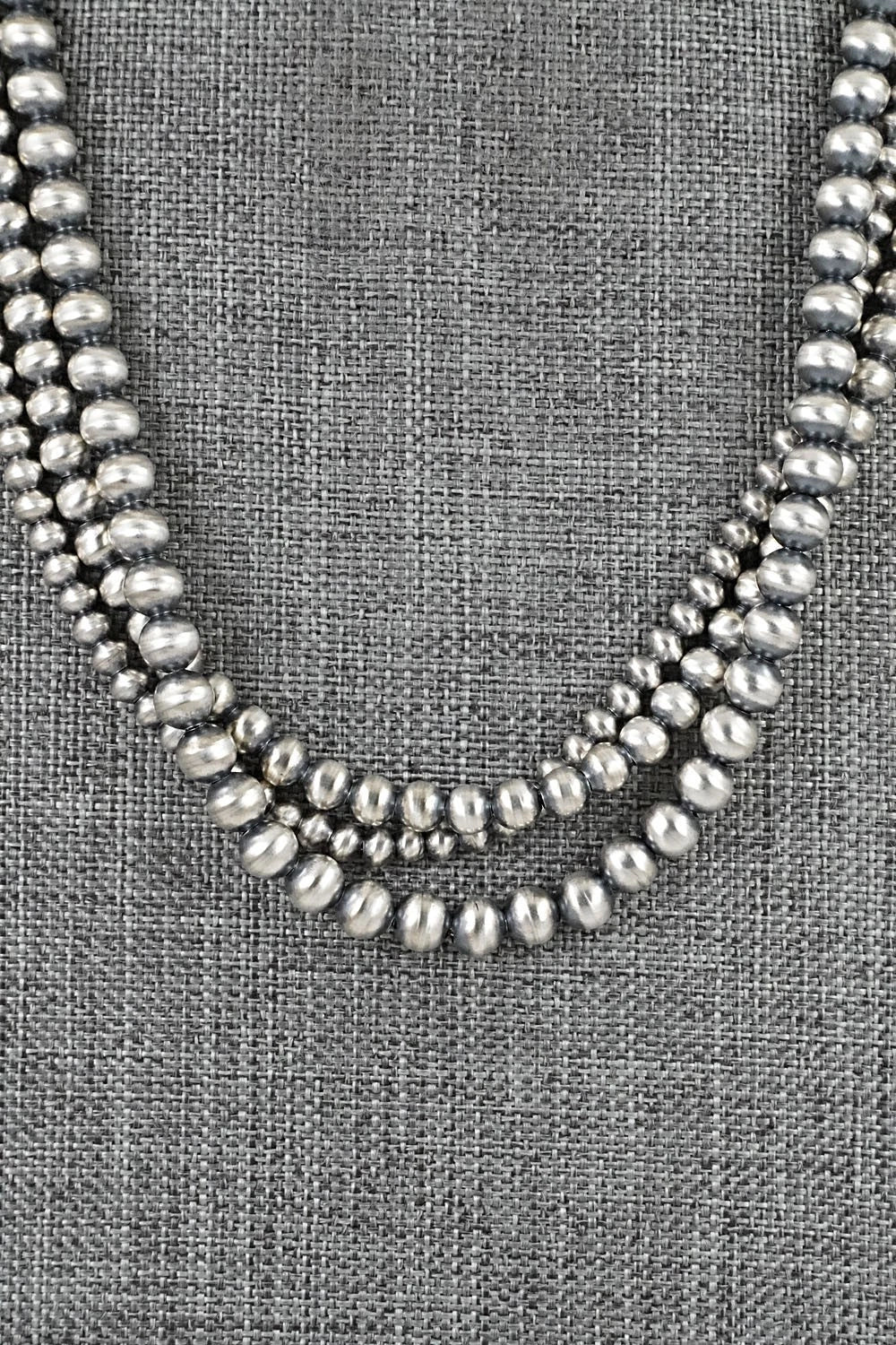 Sterling Silver Navajo Pearl Necklace 18" - Bryannen Halwood