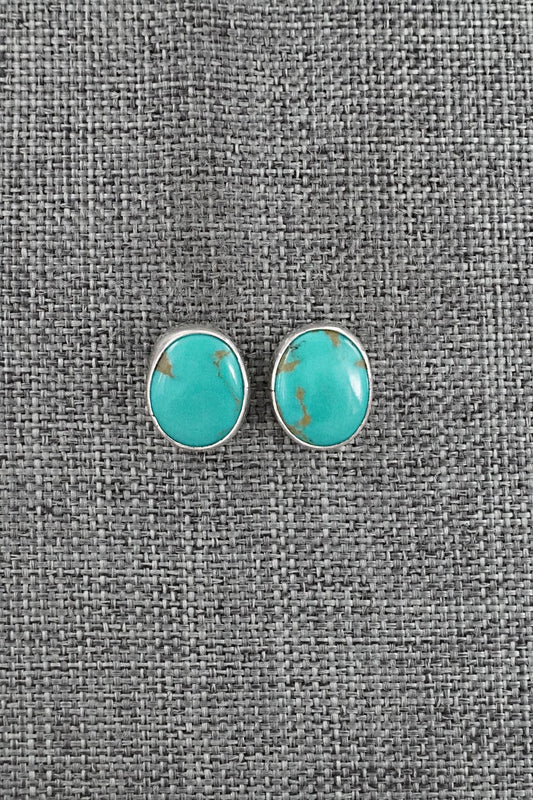 Turquoise & Sterling Silver Earrings - Rosemary Saunders