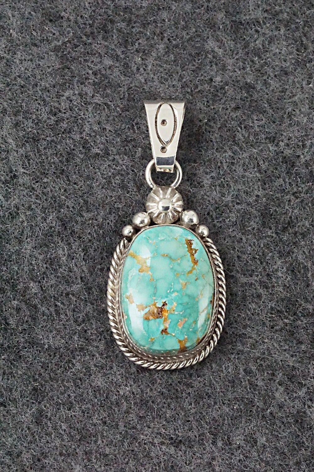 Turquoise and Sterling Silver Pendant - Oliver Smith