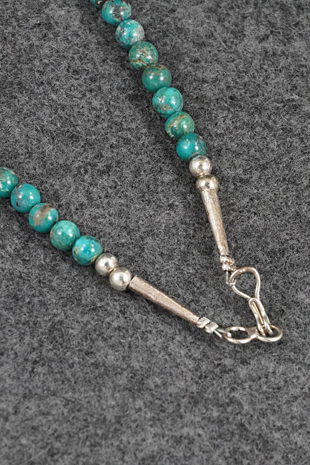 Turquoise & Sterling Silver Necklace 18" - Doreen Jake