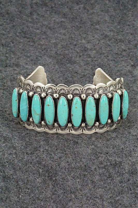 Turquoise & Sterling Silver Bracelet - Emerson Delgarito