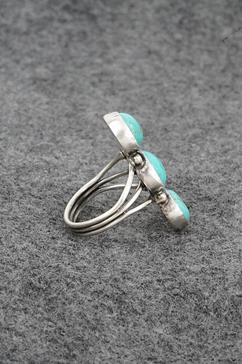 Turquoise & Sterling Silver Ring - Verley Betone - Size 8