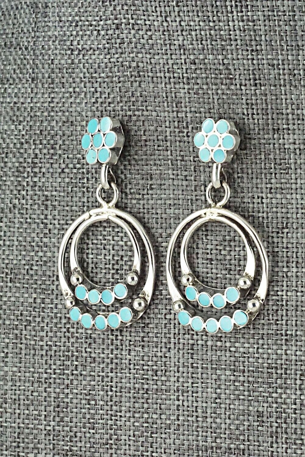 Turquoise & Sterling Silver Earrings - Michelle Peina