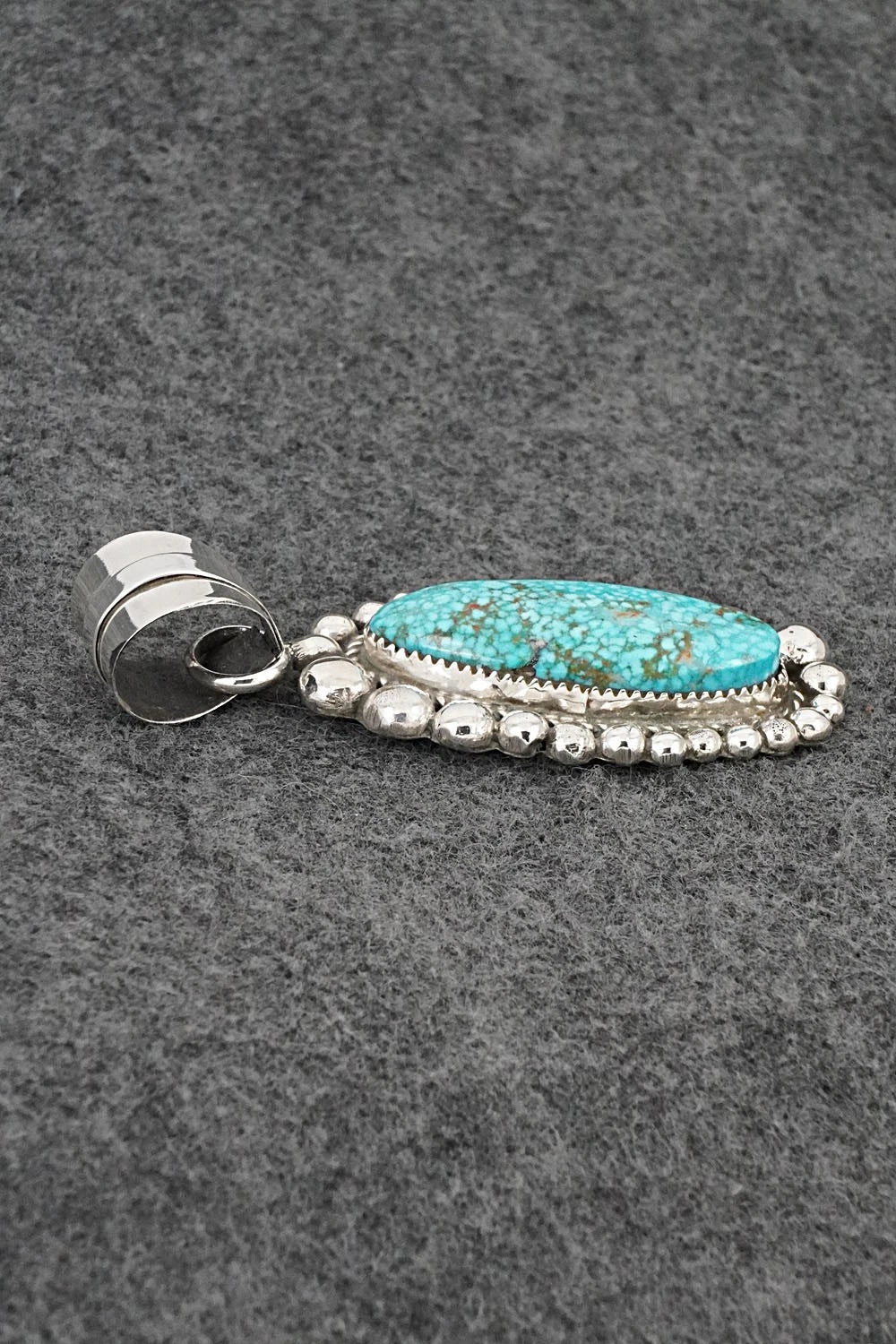 Turquoise and Sterling Silver Pendant - Ray Nez