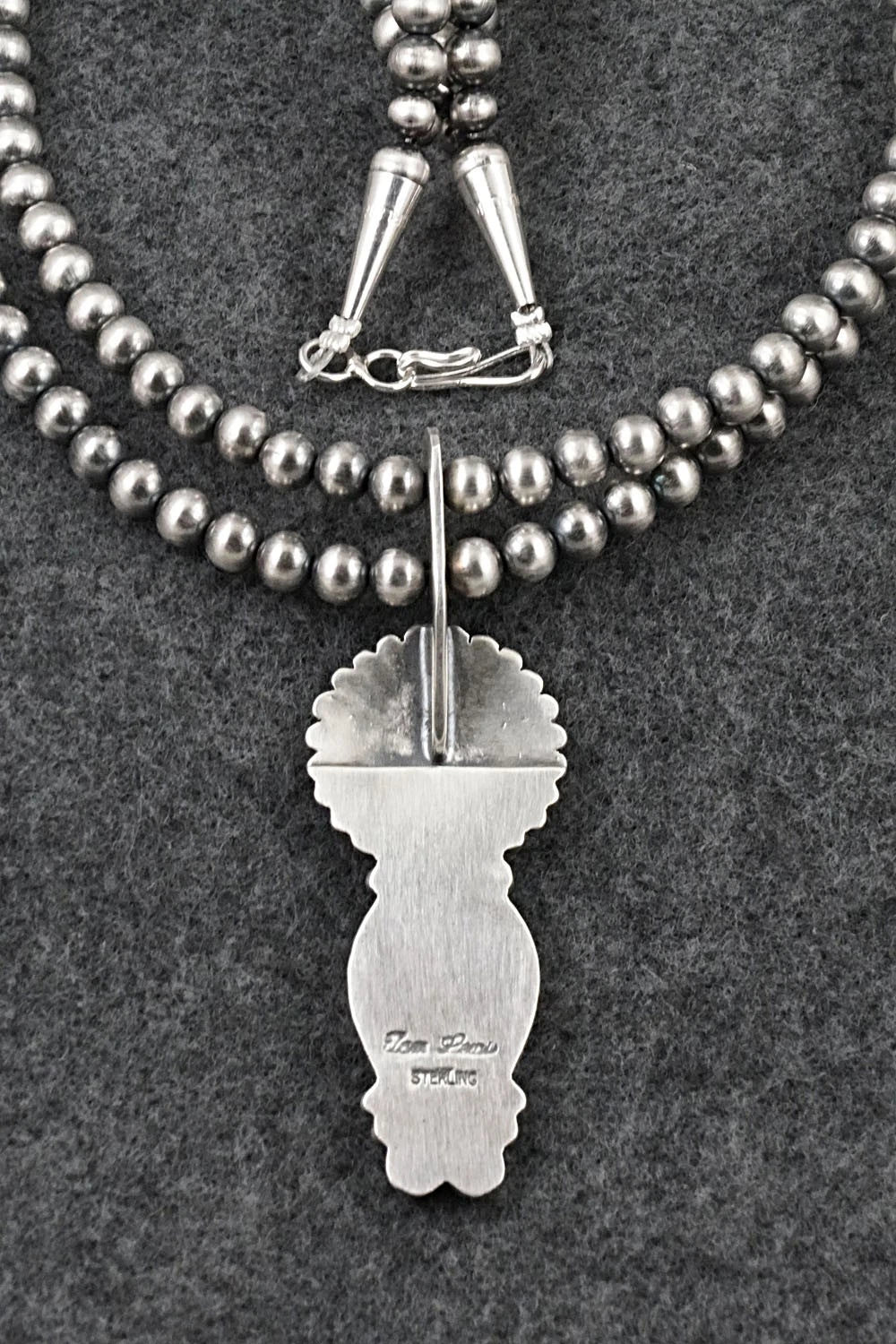 Turquoise & Sterling Silver Necklace - Tom Lewis