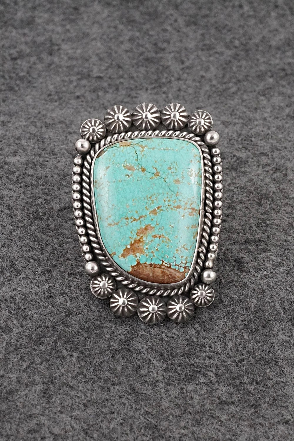 Turquoise & Sterling Silver Ring - Michael Calladitto - Size 7.5