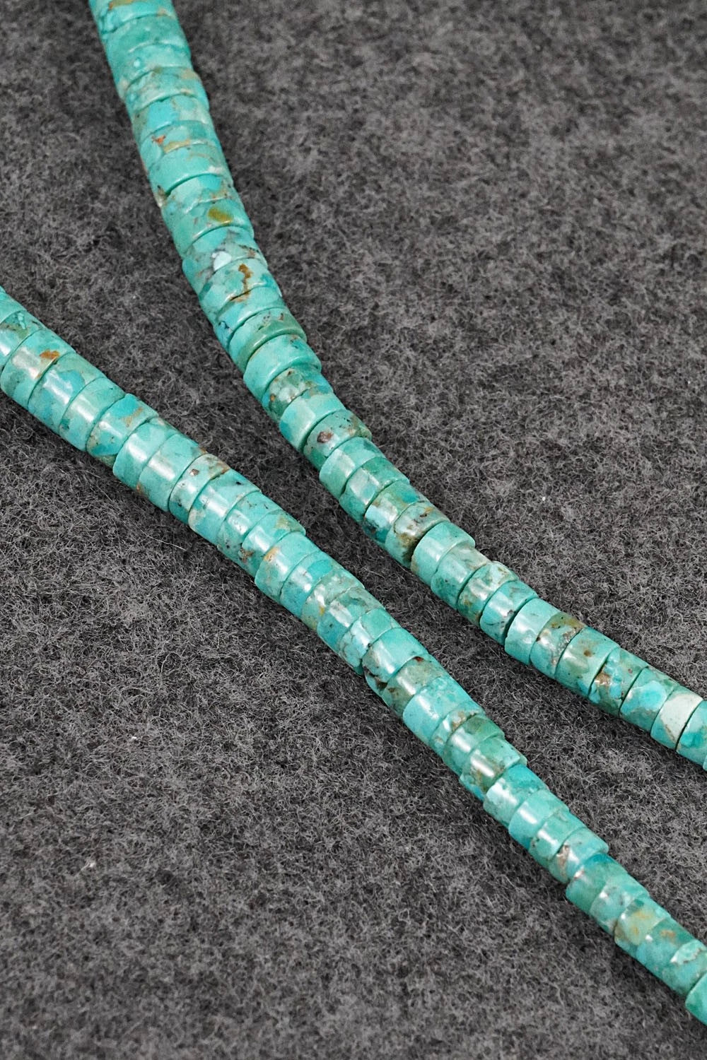 Turquoise & Sterling Silver Necklace 18" - Doreen Jake
