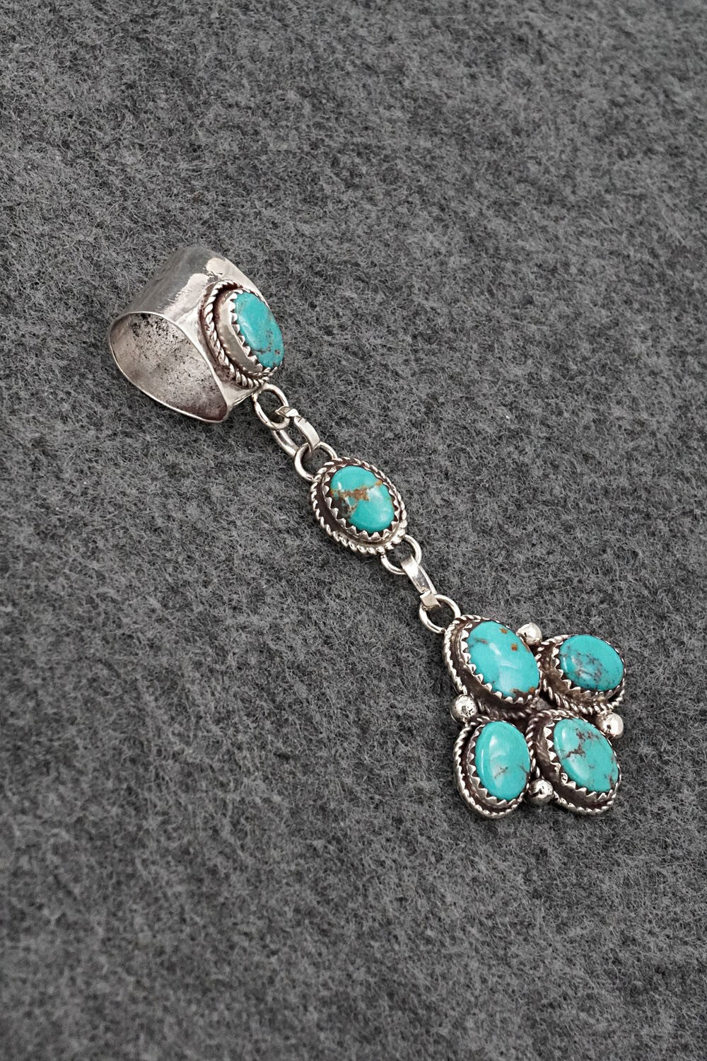 Turquoise & Sterling Silver Pendant - Ernest Hawthorne