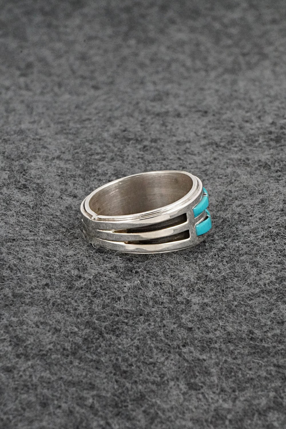 Turquoise & Sterling Silver Ring - Wilbert Muskett Jr. - Size 8.5