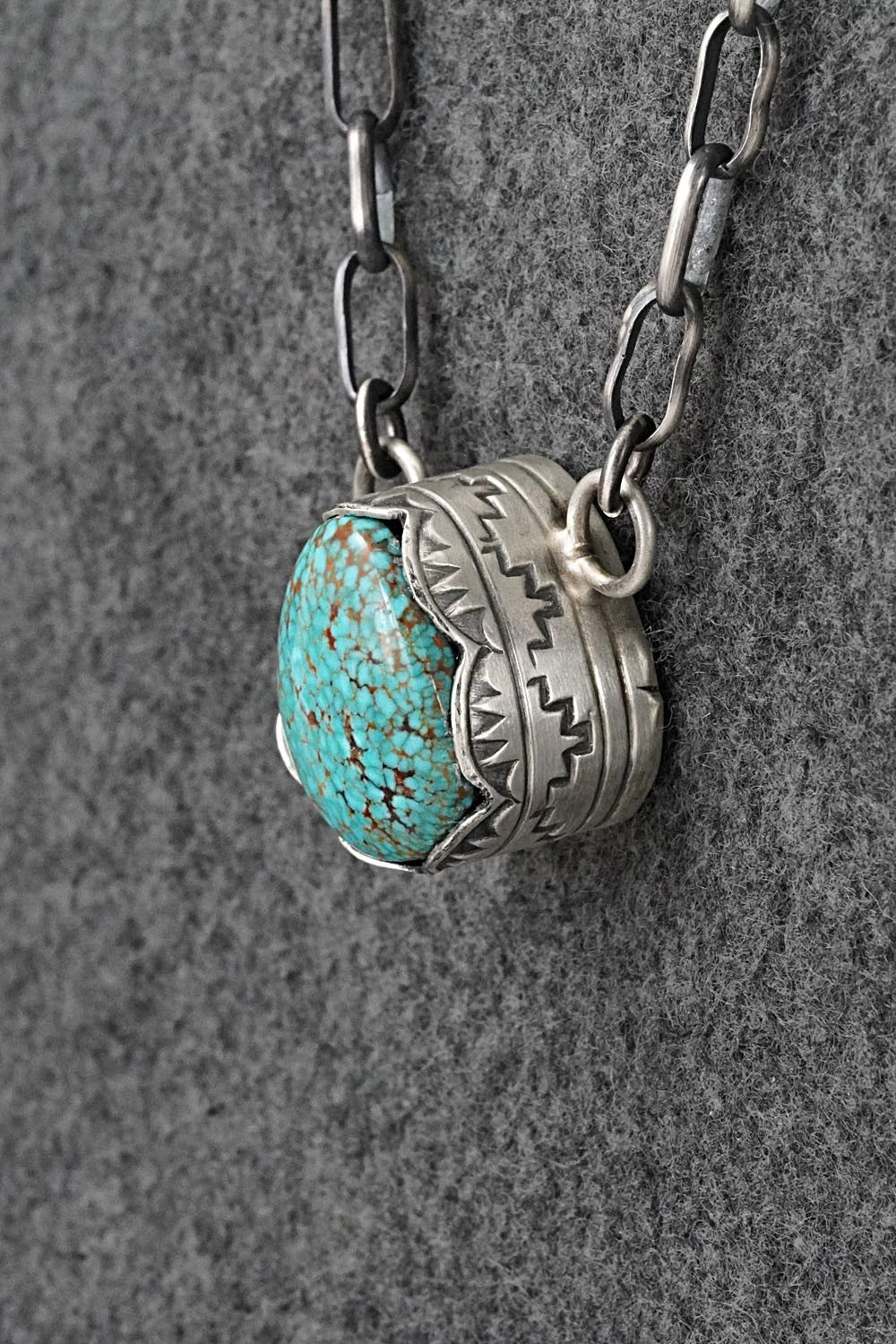 Turquoise & Sterling Silver Necklace - Paul Livingston